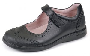 Biomecanics Black School Shoe by Garvalin. Girls timeless Mary Jane style shoe. High quality leather upper with a toe and heel guard . Fully lined with lovely soft leather.