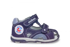 Ciciban boys double velcro strap leather sandal navy 30 2966