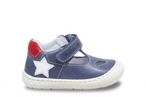 Balocchi boys t bar leather shoe Buggy blue 10 1302
