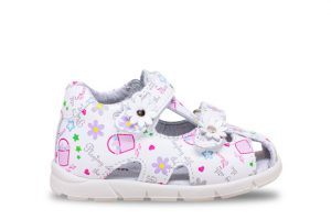Ciciban girls double strap velcro sandal over white 31 1183