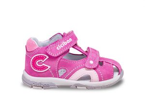 Ciciban girls double strap leather sandal pink 31 2966-32 2966