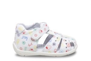 Balocchi girls toddler leather sandal over white 11 5150