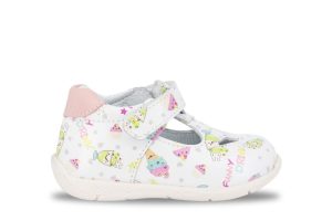 Balocchi girls toddler shoe Over White 13 5149