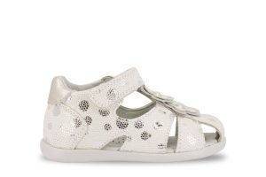 Ciciban girls leather sandal Kiss white/silver 32 6359