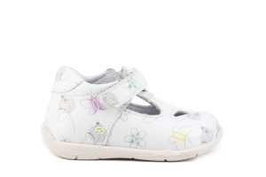 Balocchi  girls t bar shoe Over  white 14 5149