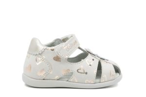 Ciciban girls leather sandal Kiss platino 34 2307
